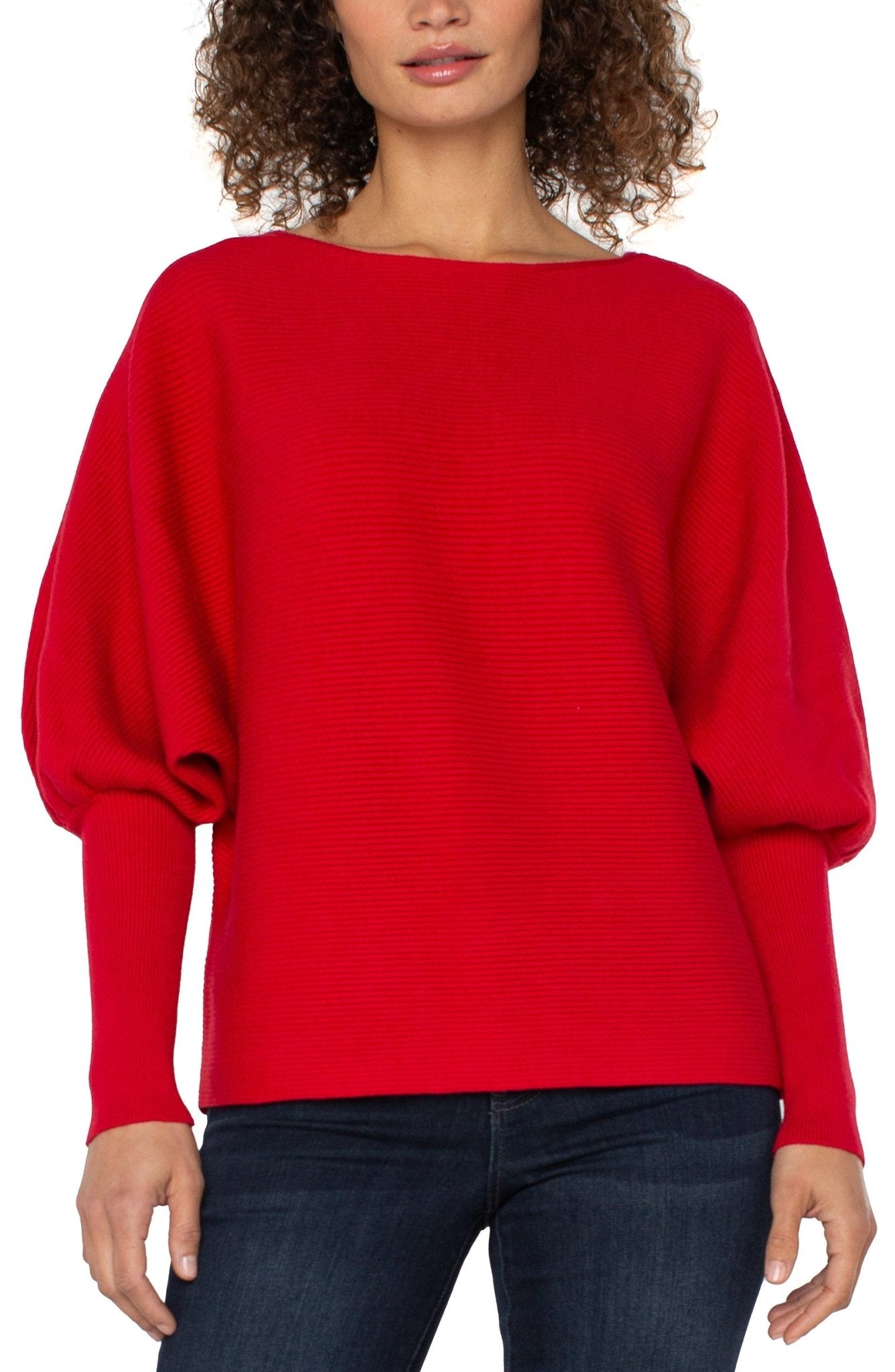 Liverpool Boat Neck Dolman Balloon Sleeve Sweater - Mainstream Boutique