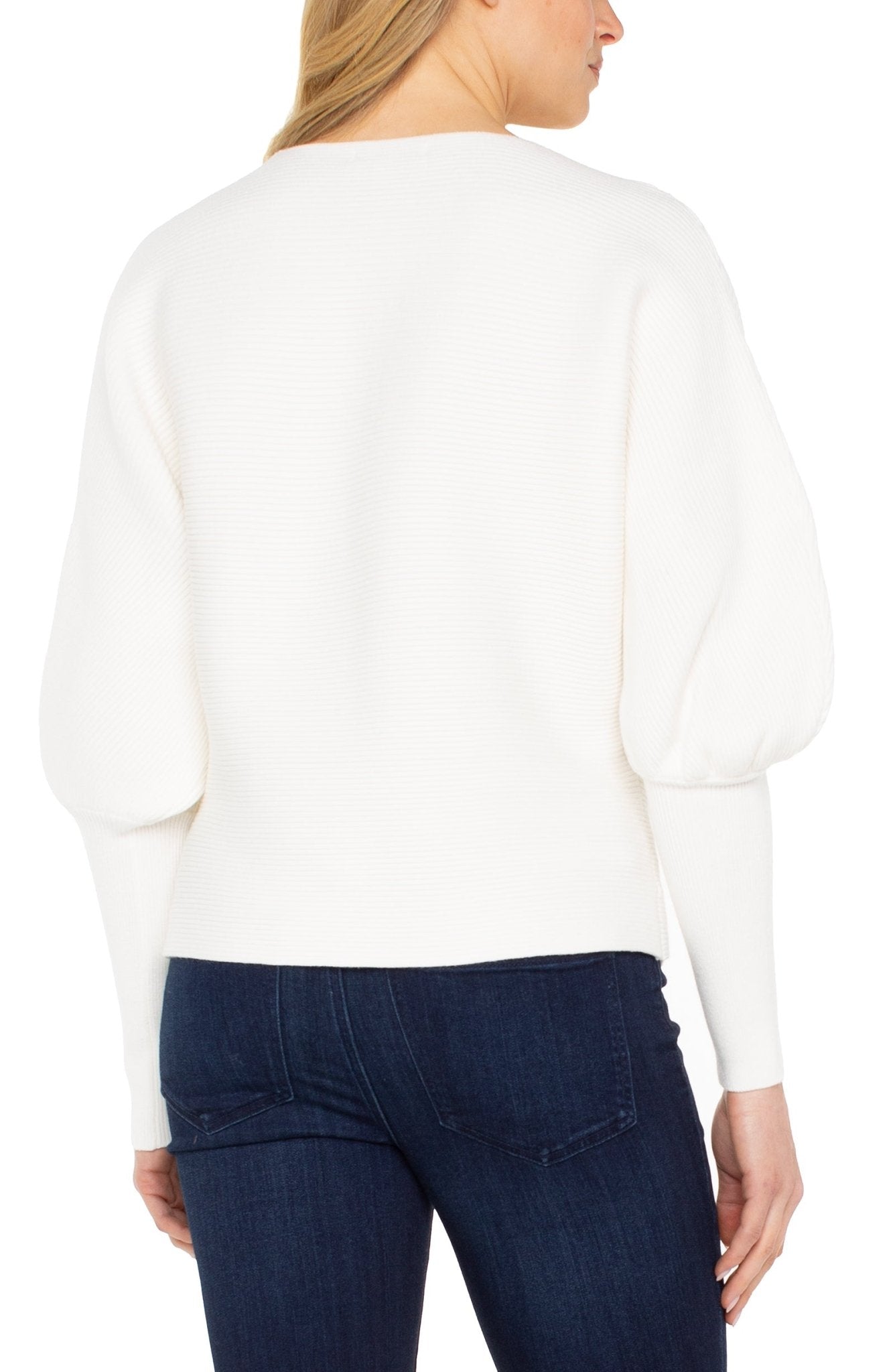 Liverpool Boat Neck Dolman Balloon Sleeve Sweater - Mainstream Boutique