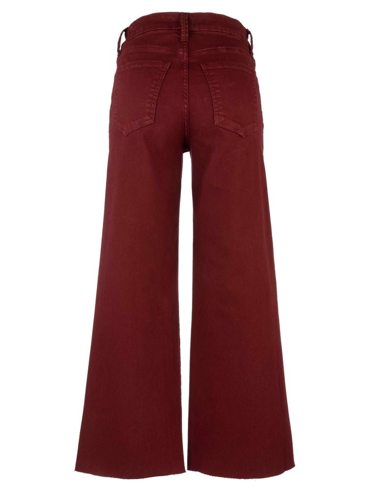 KUT Meg High Rise Fab Ab Wide Leg - Maroon - Mainstream Boutique