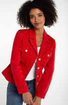 Liverpool Peplum Jacket With Button Tab Detail - Mainstream Boutique