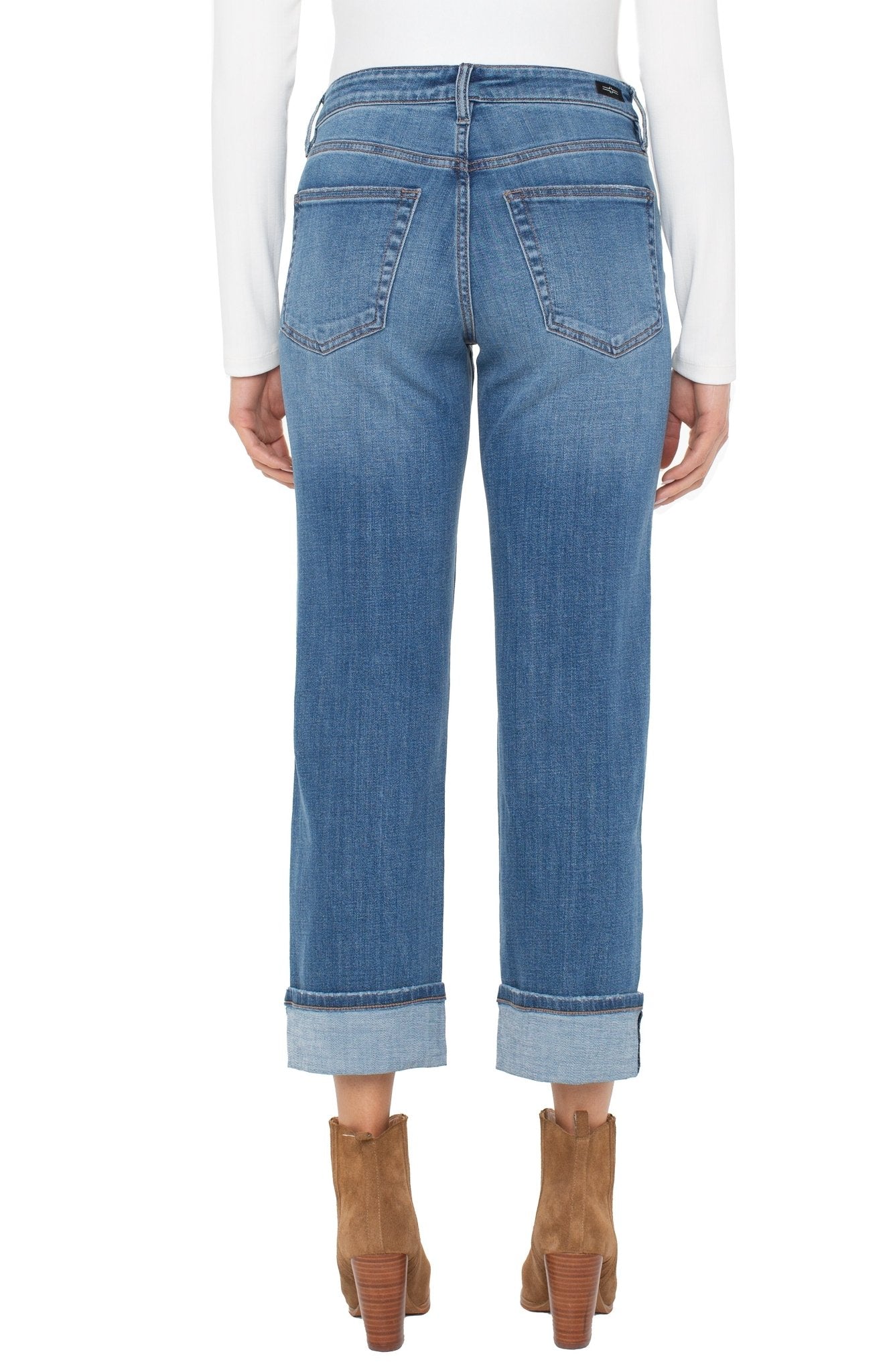 Liverpool Cuffed Marley Boyfriend Jean - 27" Cuff - 30" Uncuffed - Mainstream Boutique