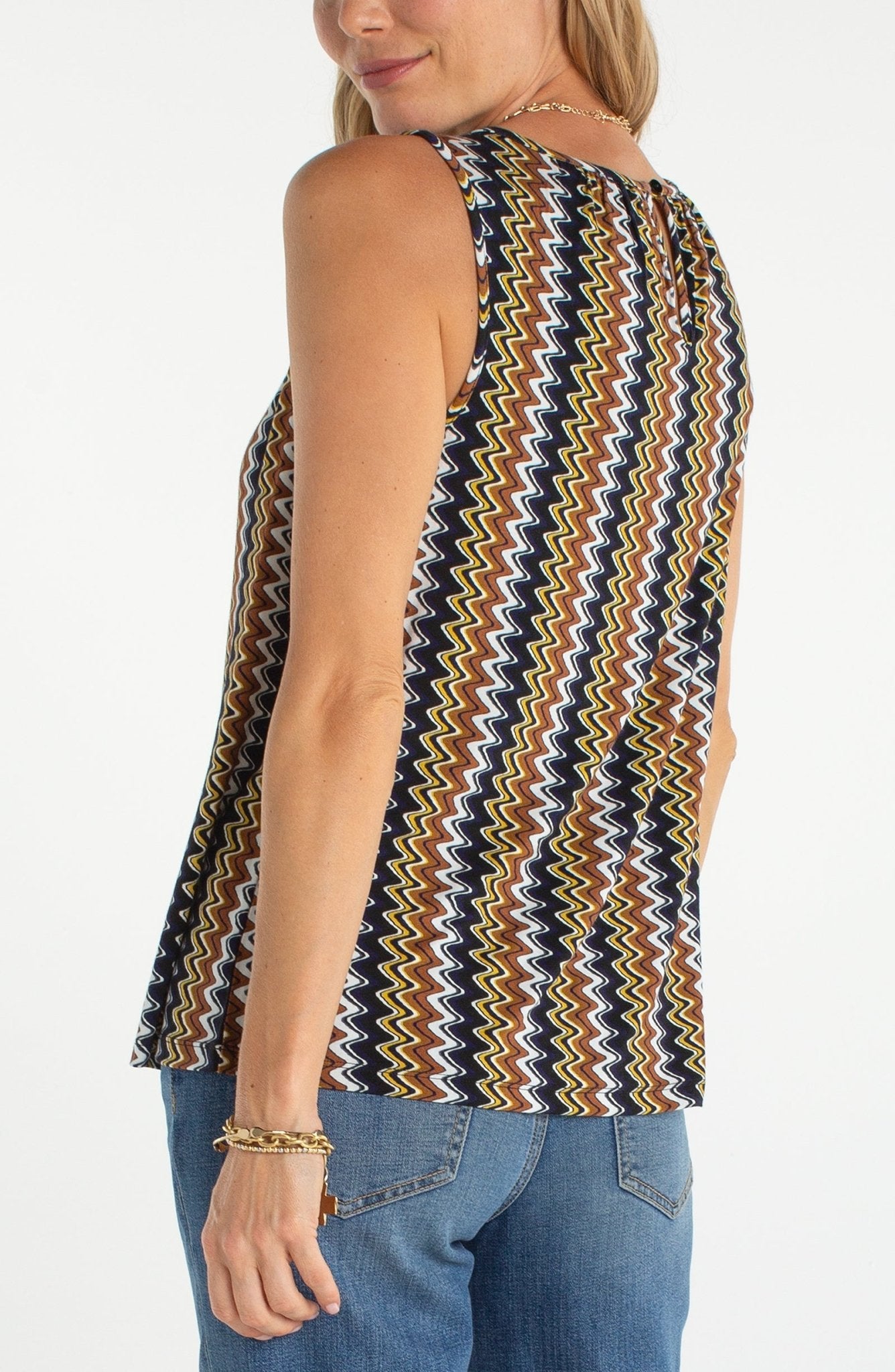 Liverpool Sleeveless Knit Top With Keyhole - Mainstream Boutique