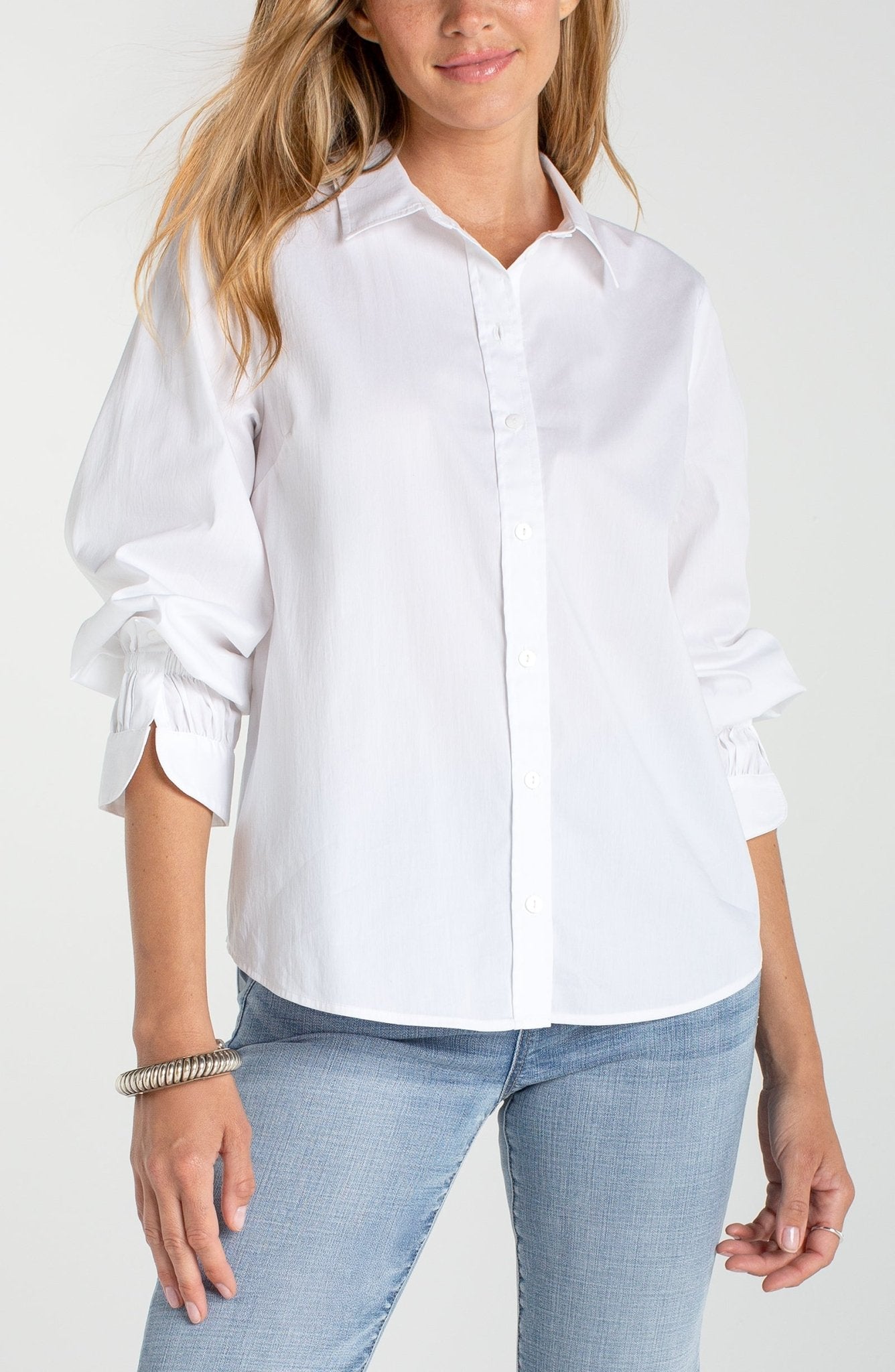 Liverpool Adjustable Sleeve Button Front Blouse - Mainstream Boutique