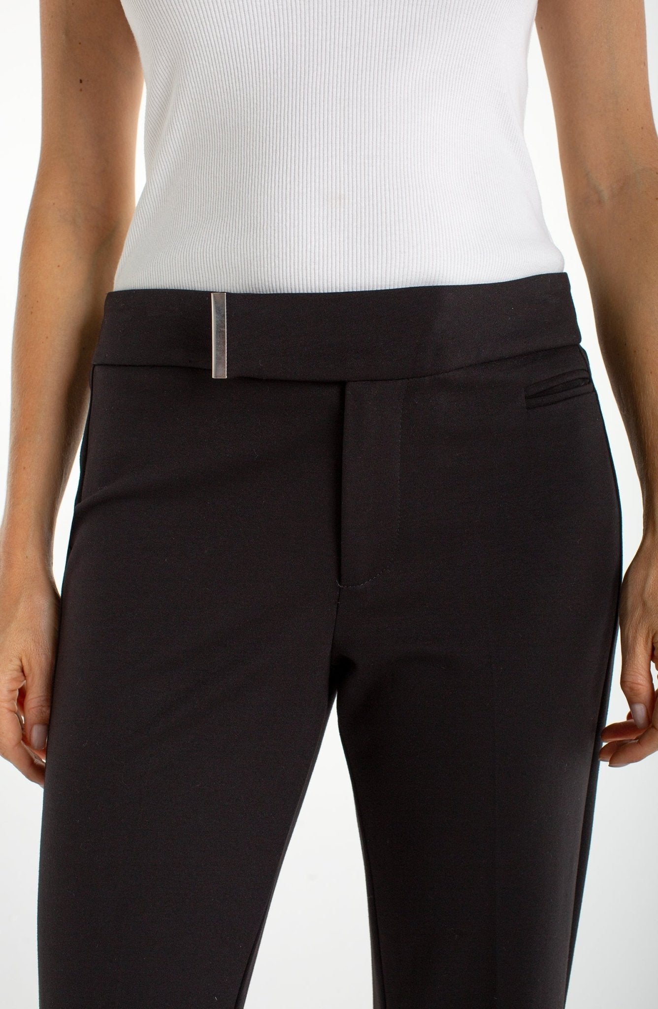 Liverpool Cropped Flare With Extended Tab - Mainstream Boutique