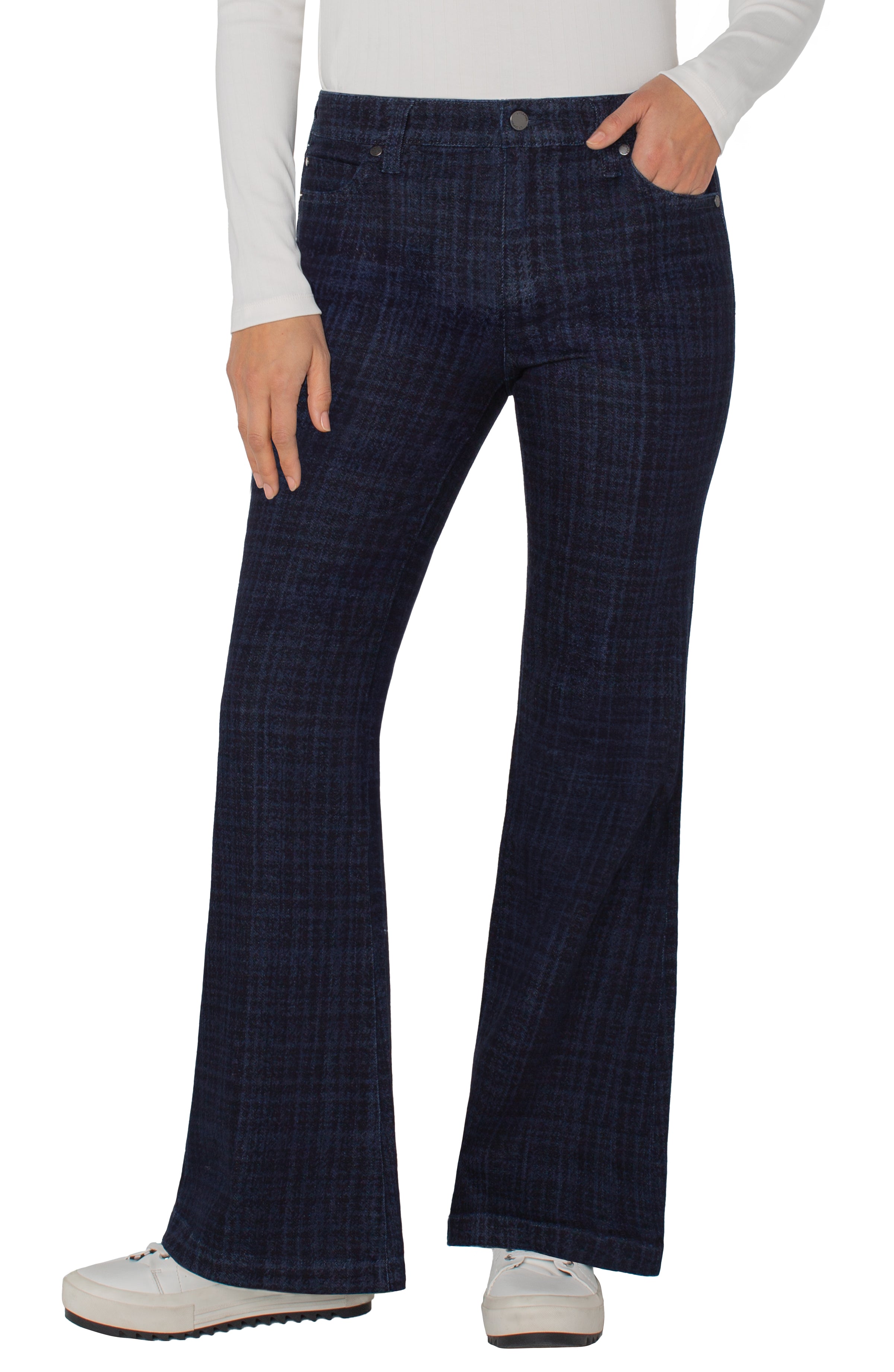 Hannah Flare Plaid Pant