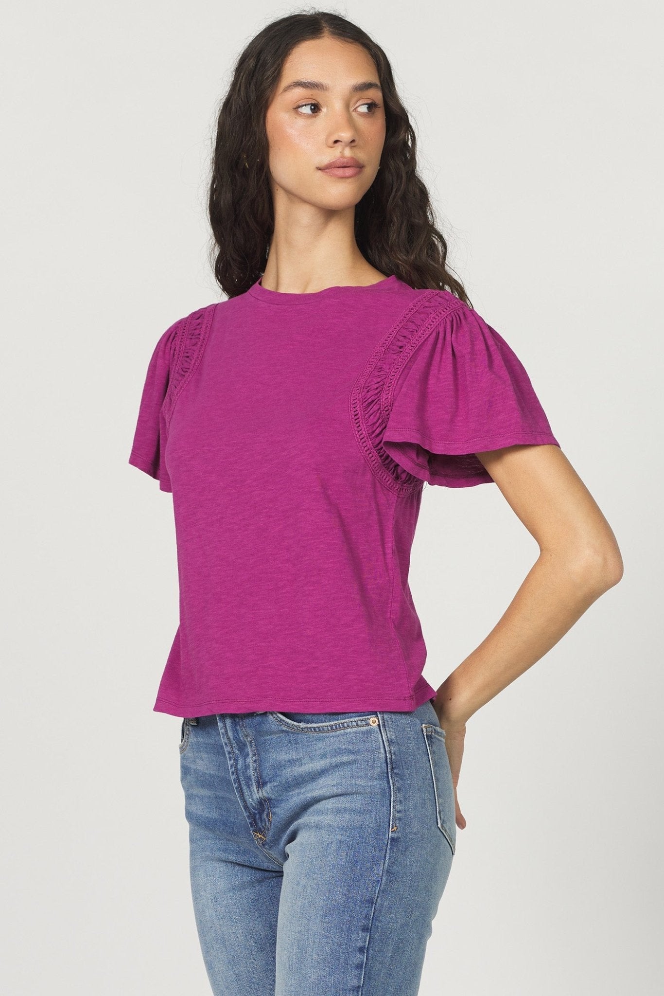 Another Love Francie Top - Radiant Orchid - Mainstream Boutique