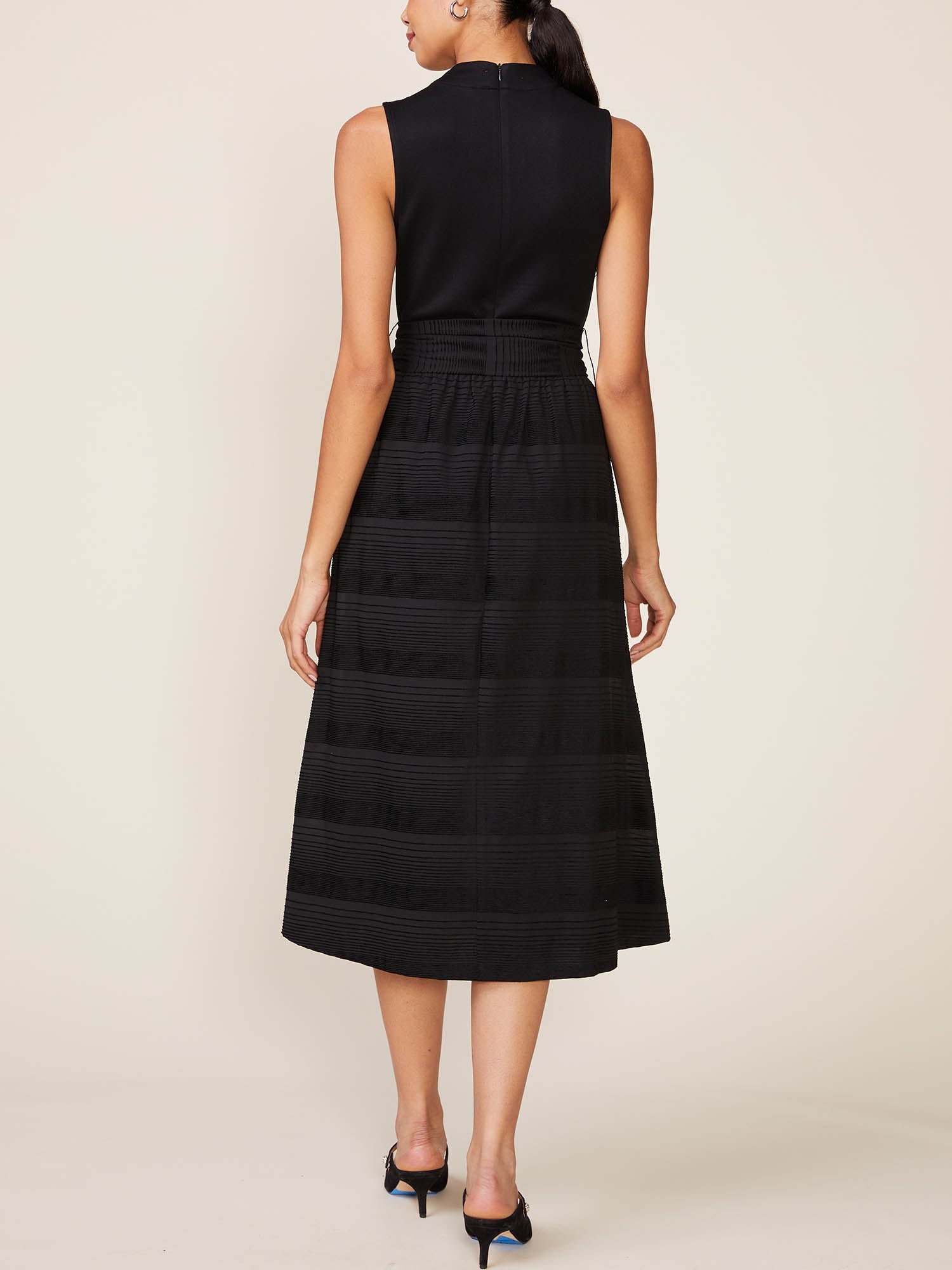 Sleeveless Twofer Dress W/ Sash - Mainstream Boutique