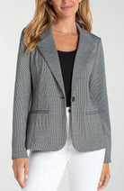 Liverpool black and white mini checkered pattern fitted blazer