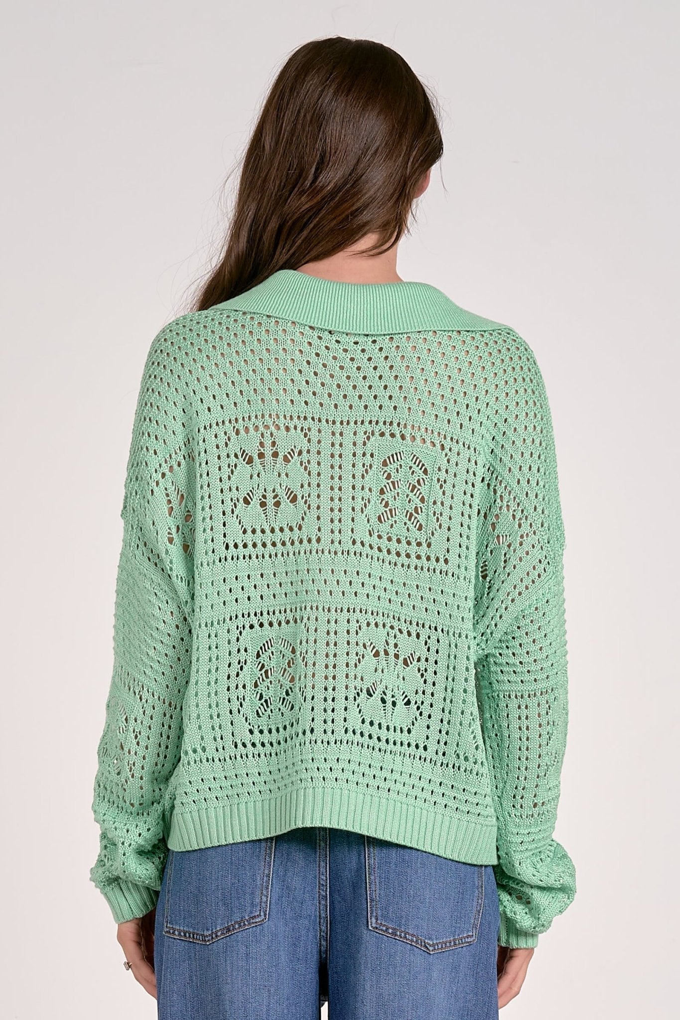 V - Neck W/ Collar Sweater - Mainstream Boutique