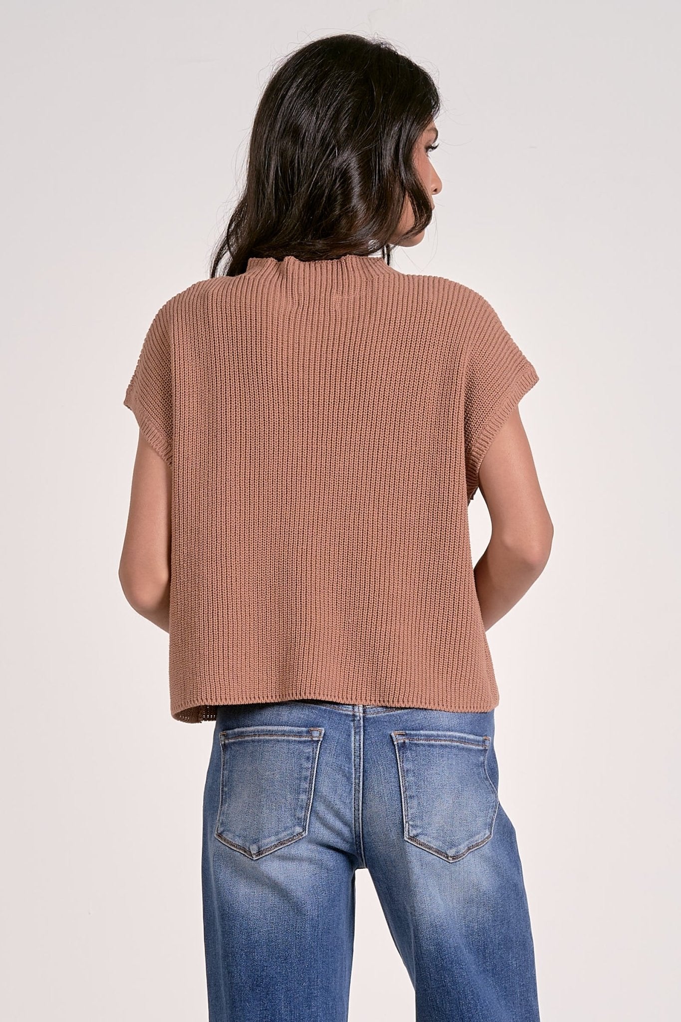 *FINAL SALE* Drop Shoulder Sweater Vest With Front Pocket Detail - Mainstream Boutique