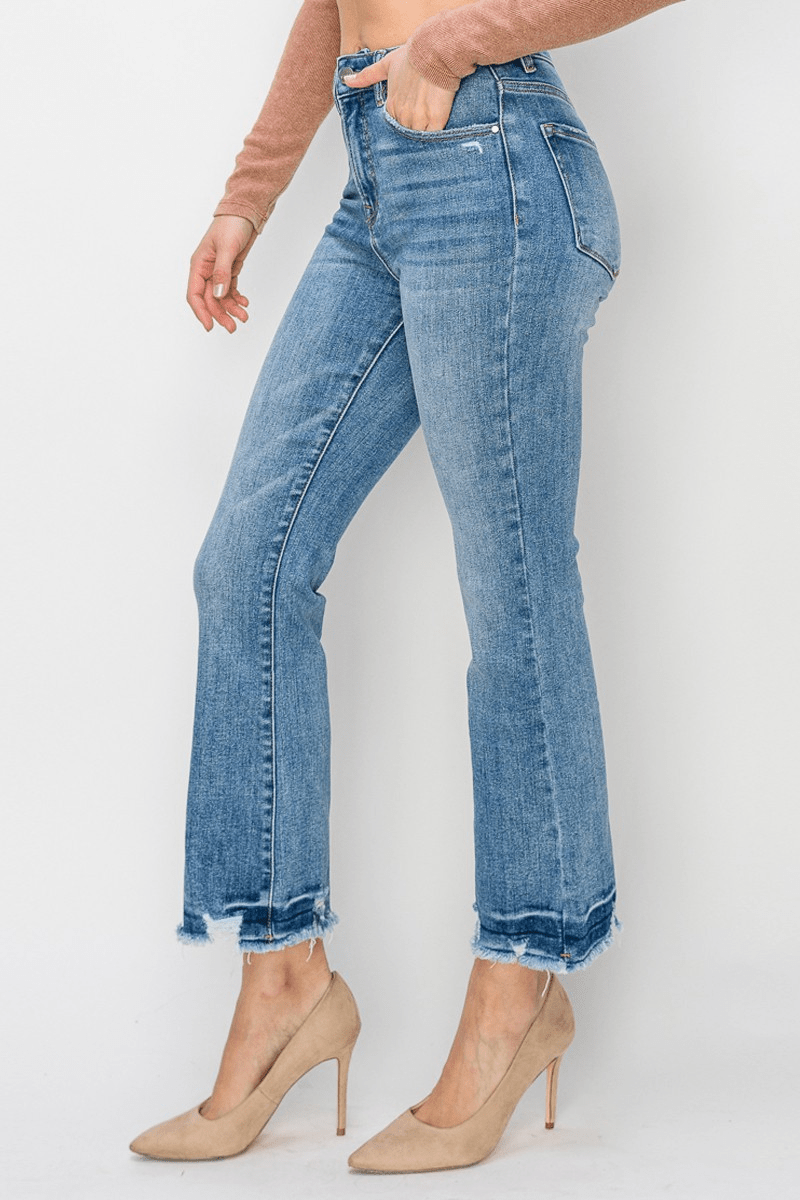High Rise Ankle Flare Jeans - Mainstream Boutique
