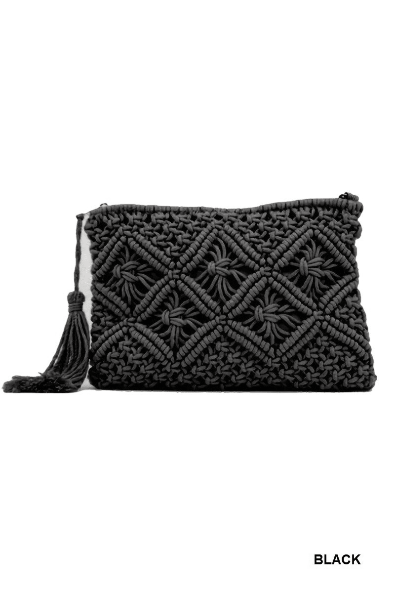 Bohemian Woven Crochet Clutch - Mainstream Boutique