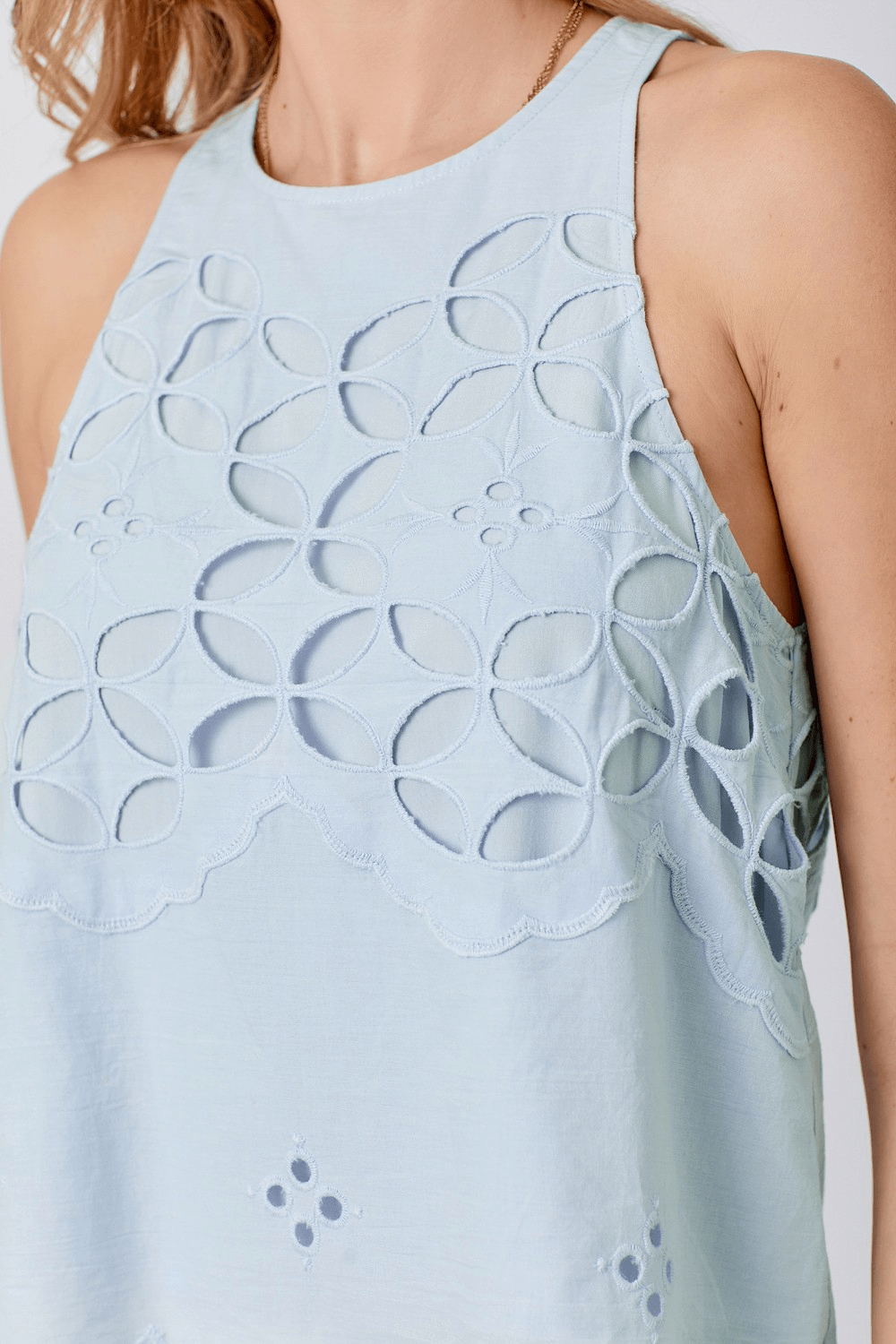 Halter Neck Lace Top - Mainstream Boutique