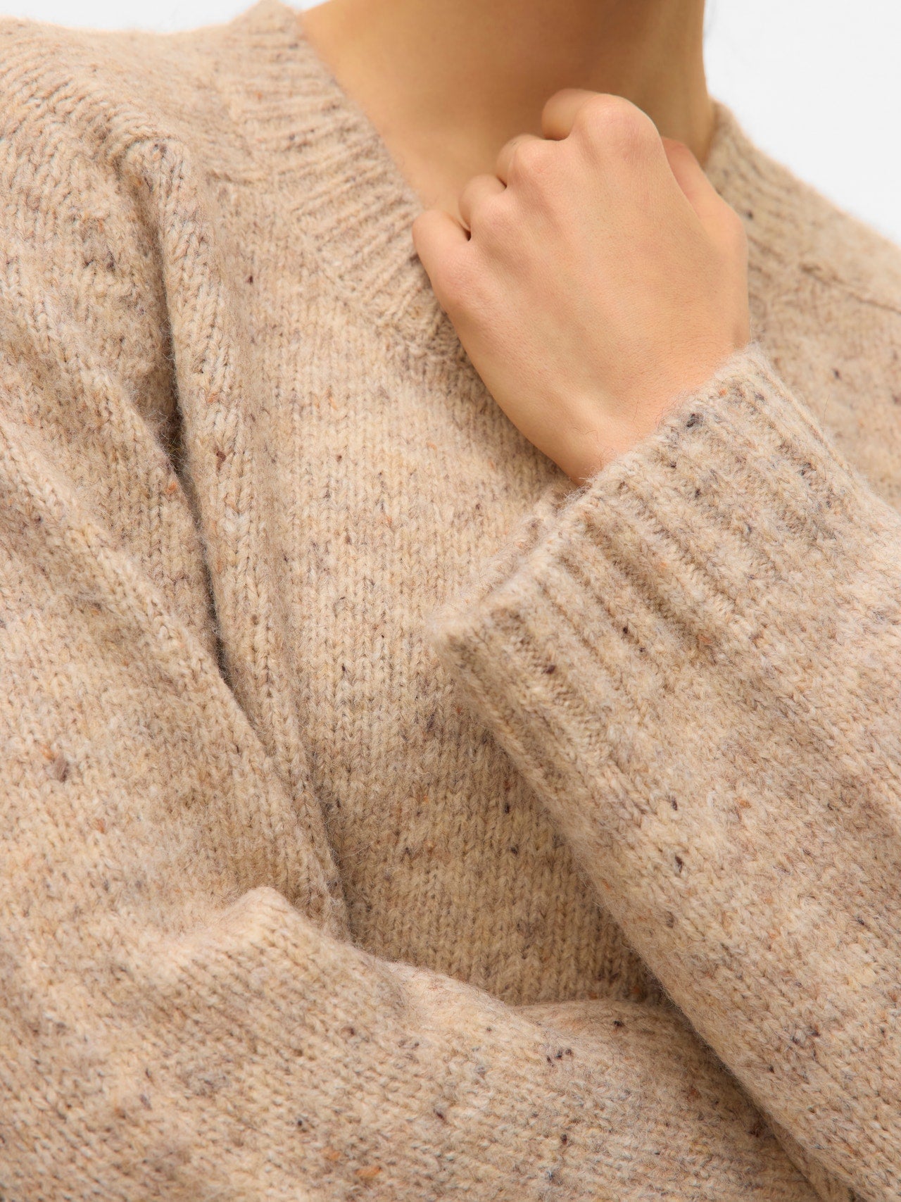 Vero Moda Ingrid LS O - Neck Pullover - Silver Mink - Mainstream Boutique