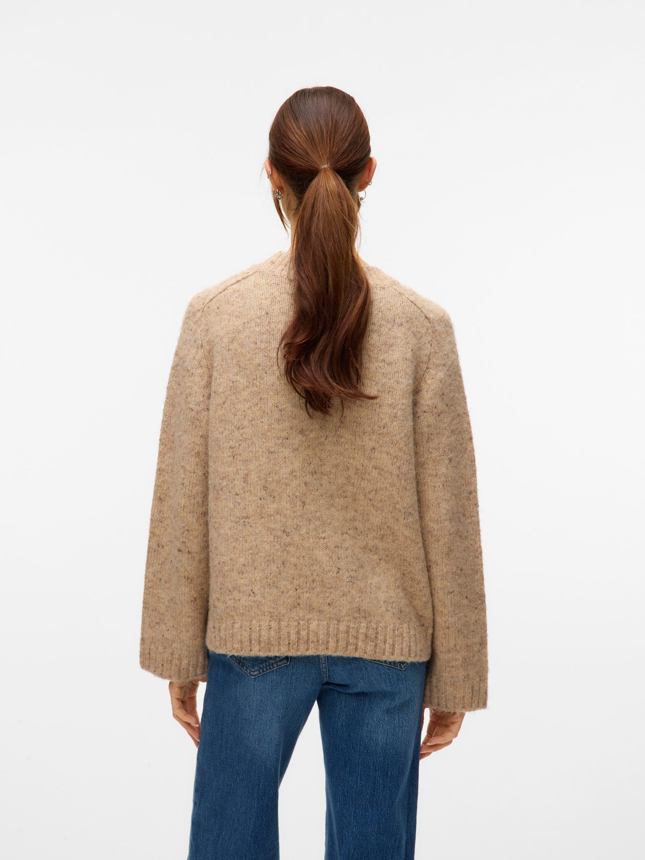 Vero Moda Ingrid LS O - Neck Pullover - Silver Mink - Mainstream Boutique