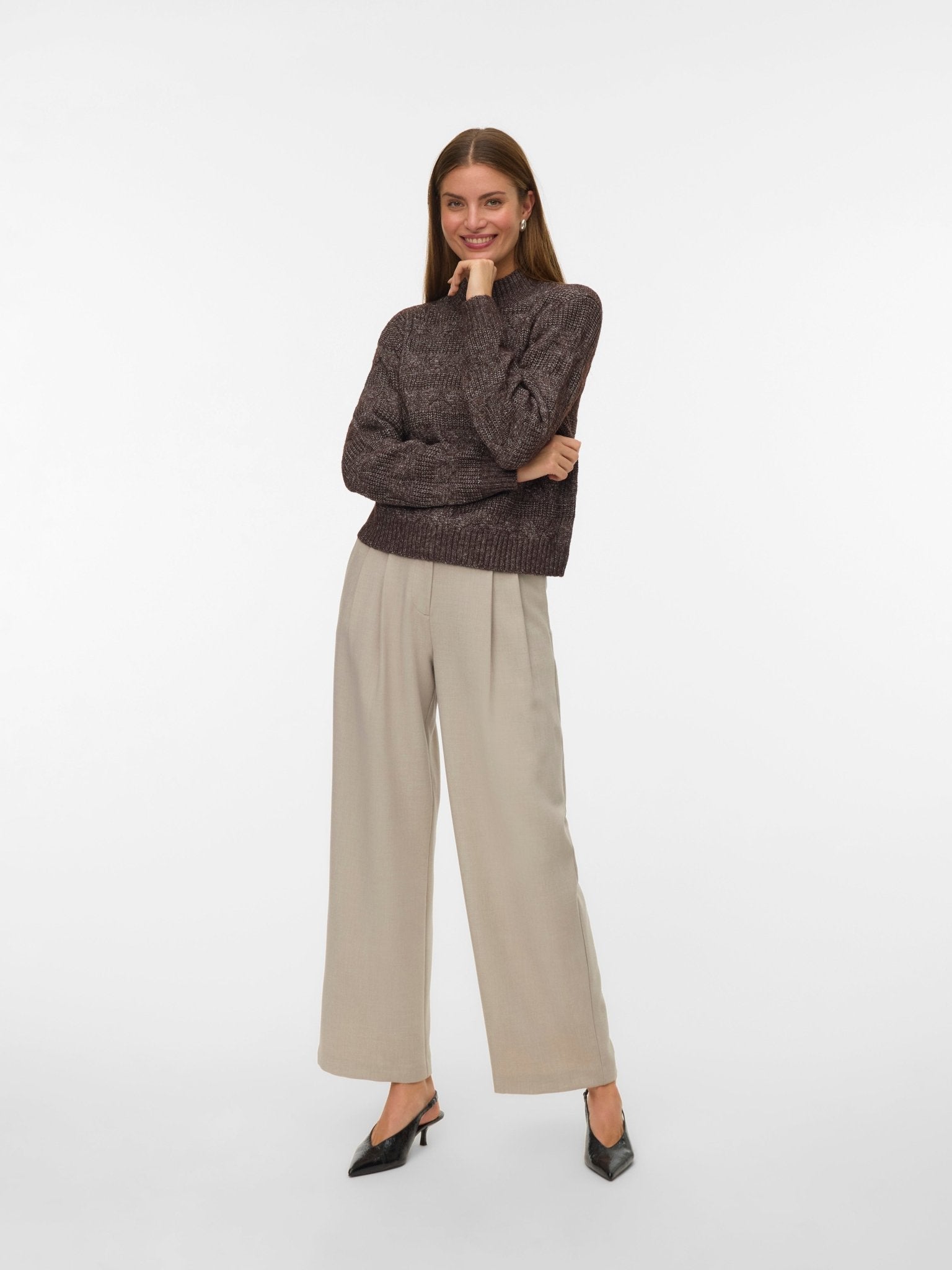 Vero Moda Virgo LS Highneck Pullover BF - Mainstream Boutique