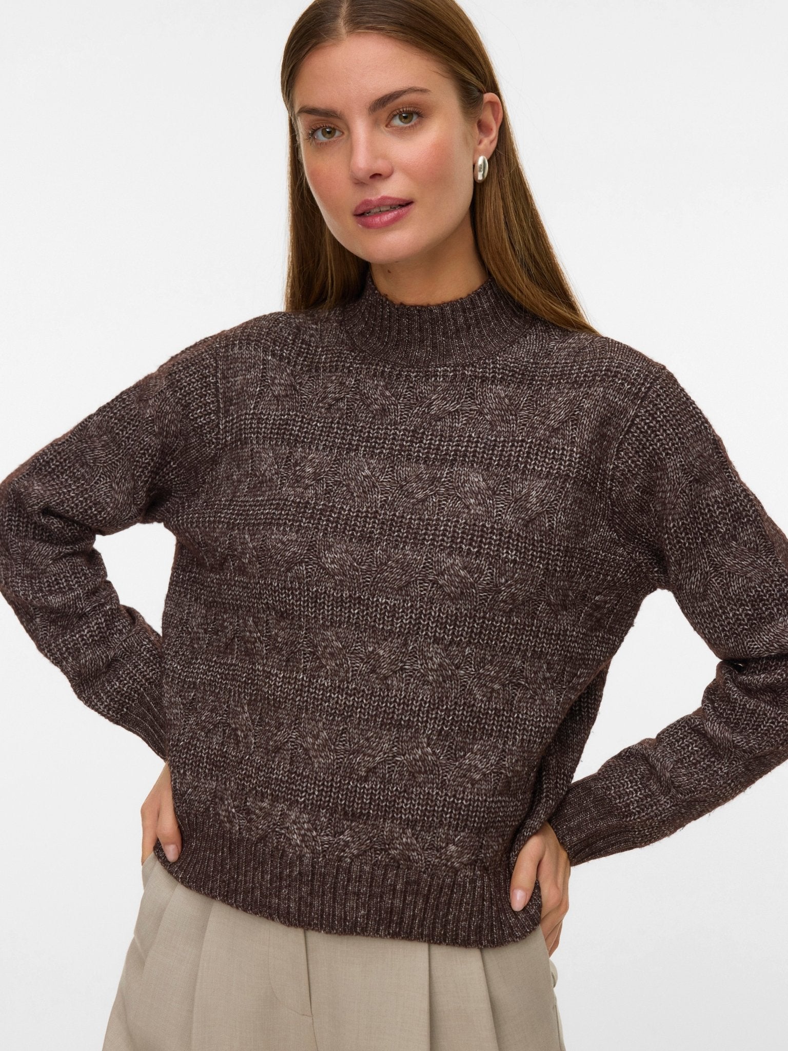 Vero Moda Virgo LS Highneck Pullover BF - Mainstream Boutique