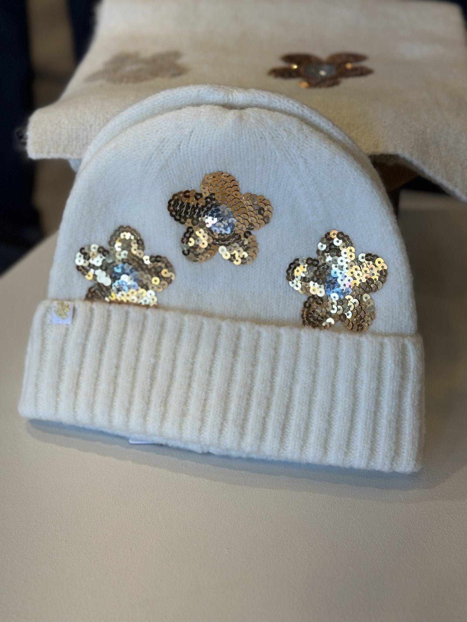 Floral Rhinestone Hat - Mainstream Boutique