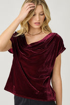Velvet Cowl Top - Mainstream Boutique