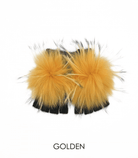 Angora Pom Handwarmer - Black/Golden - Mainstream Boutique